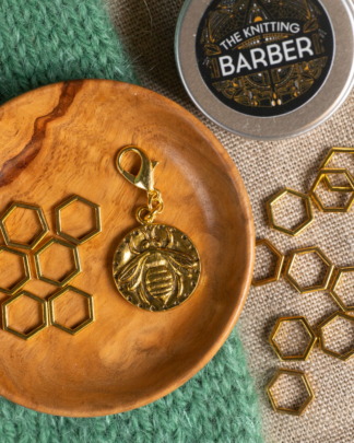 The Knitting Barber Stickmarkörer Gold bee