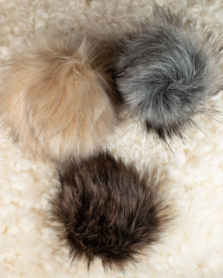 Pompom med tryckknapp